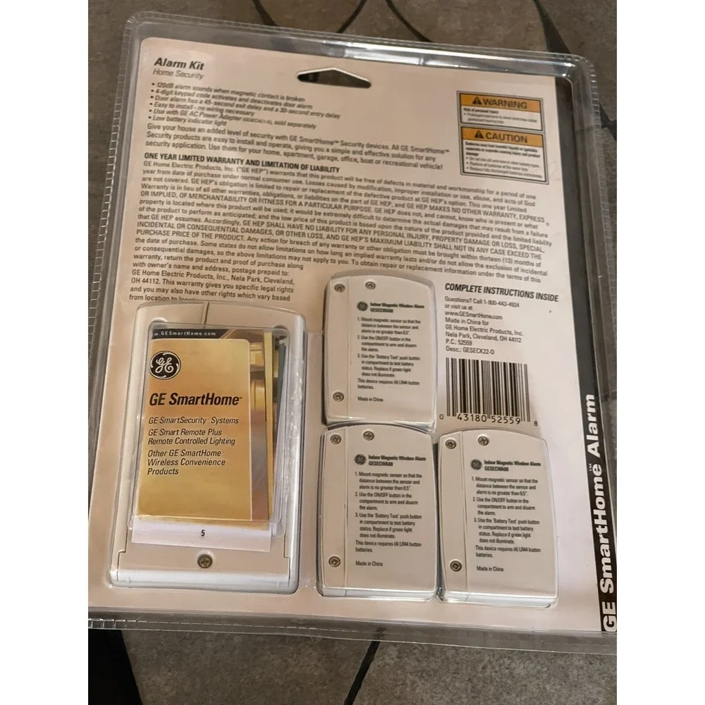 GE General Electric Home Security Alarm Kit 52559 Window‎ and Door Kit
